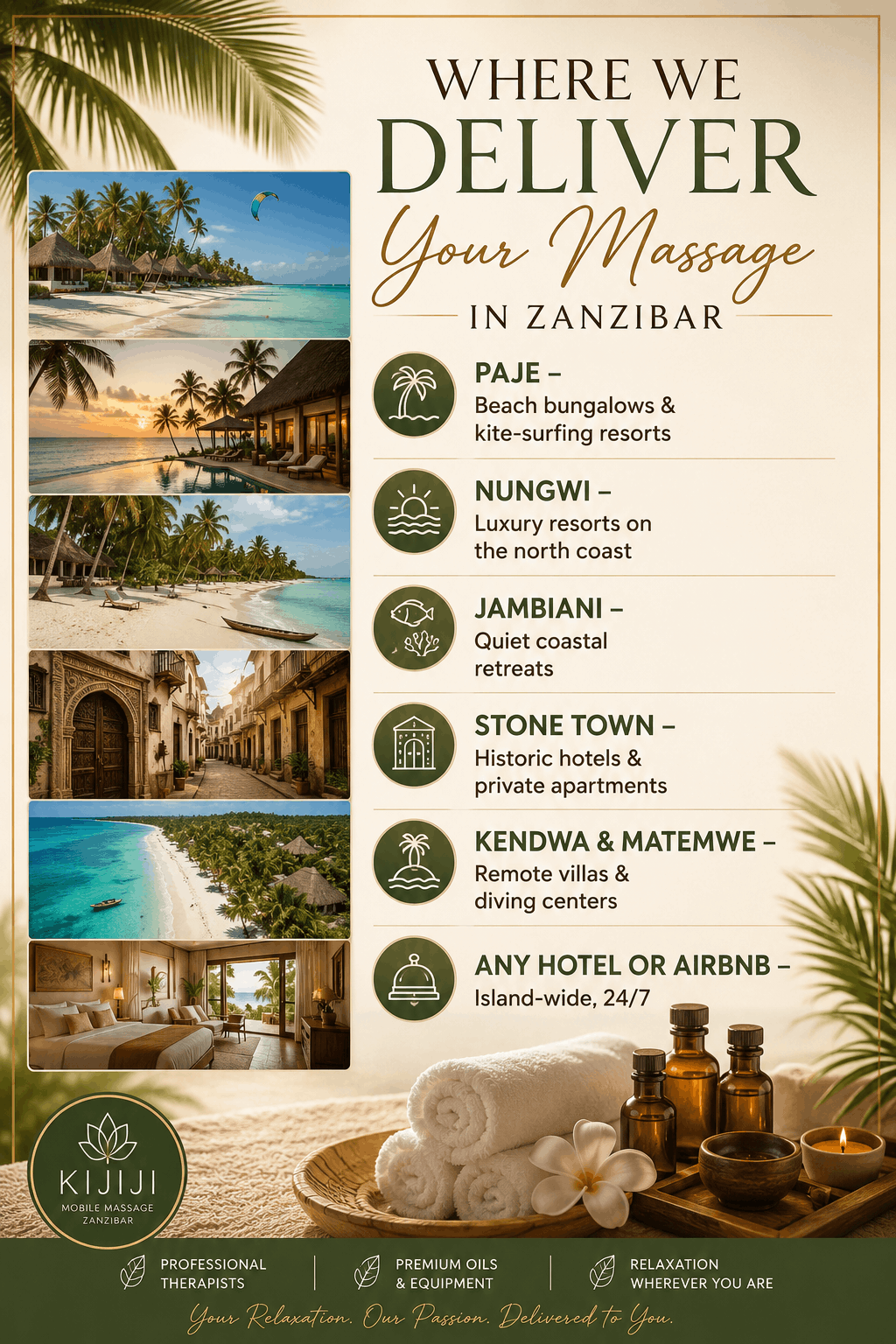 Professional massage experience in Zanzibar by Kijiji Spa